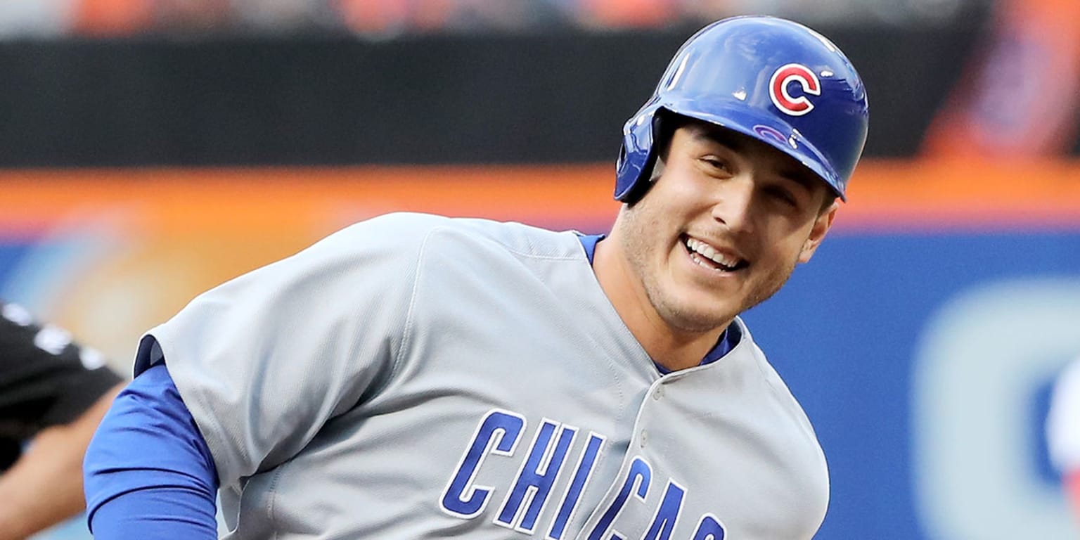  MLB Chicago Cubs Men's Anthony Rizzo New York Giants