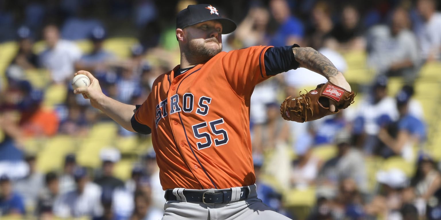 July 19 2023 Houston pitcher Ryan Pressly (55) throws a pitch