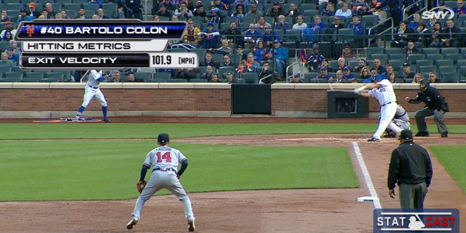 Mets Pitcher Bartolo Colon Swings Hard, Misses Pitch, Loses Helmet (GIF) 