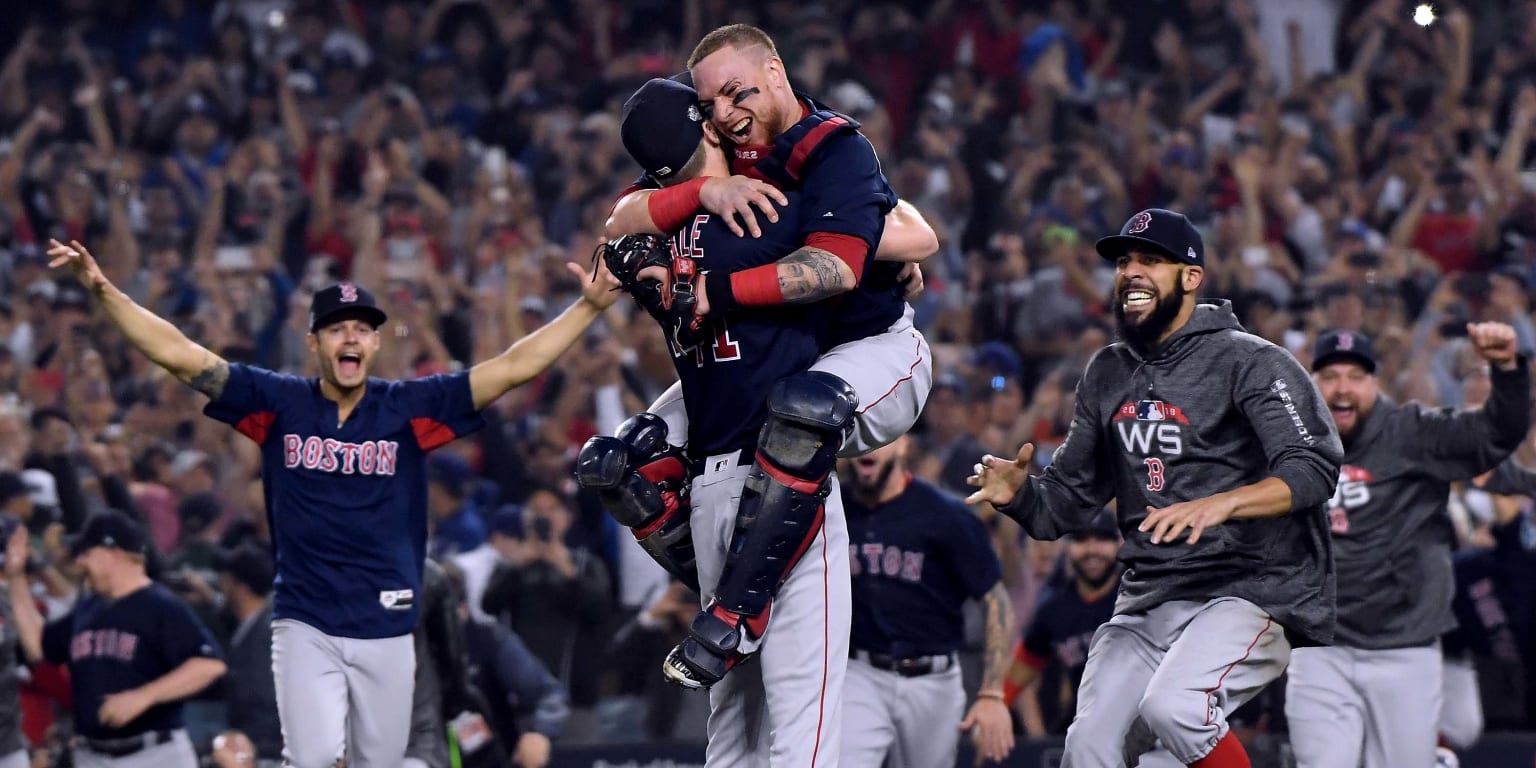 Boston red sox world series win fans hi-res stock photography and