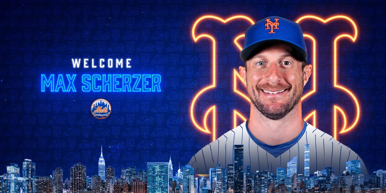 Max Scherzer New York Mets Signature Series Official MLB Premium Felt –  Sports Poster Warehouse