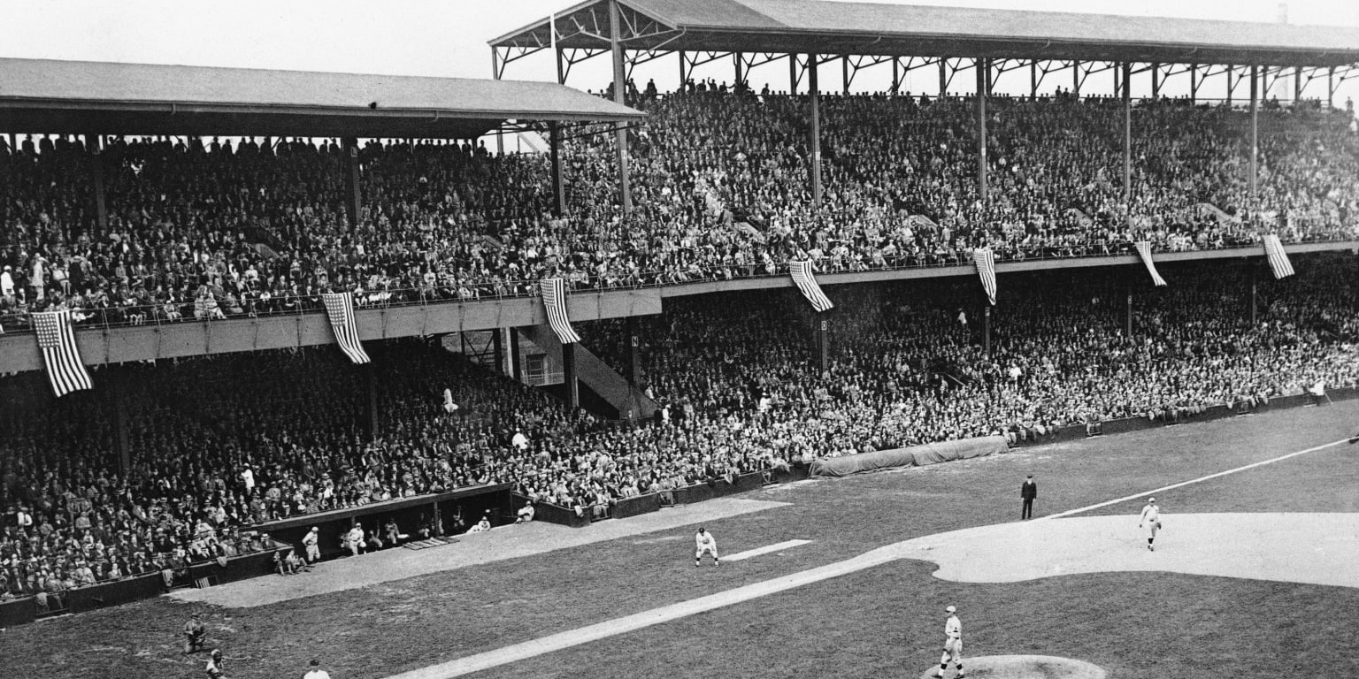 Here's a look at Griffith Stadium, the home of the Washington Senators 