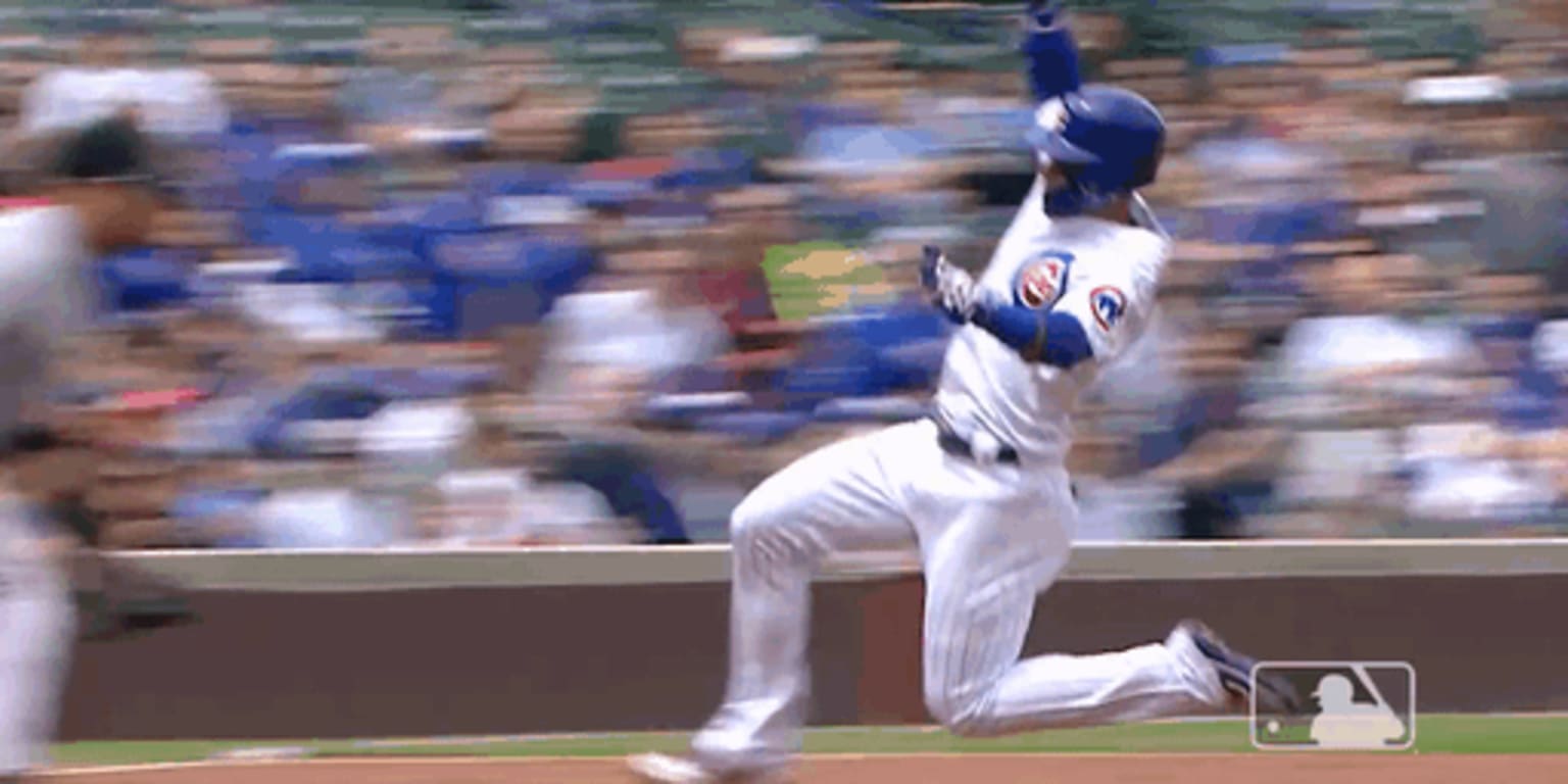 Javier Baez lays out for creative steal-slide combo against White Sox