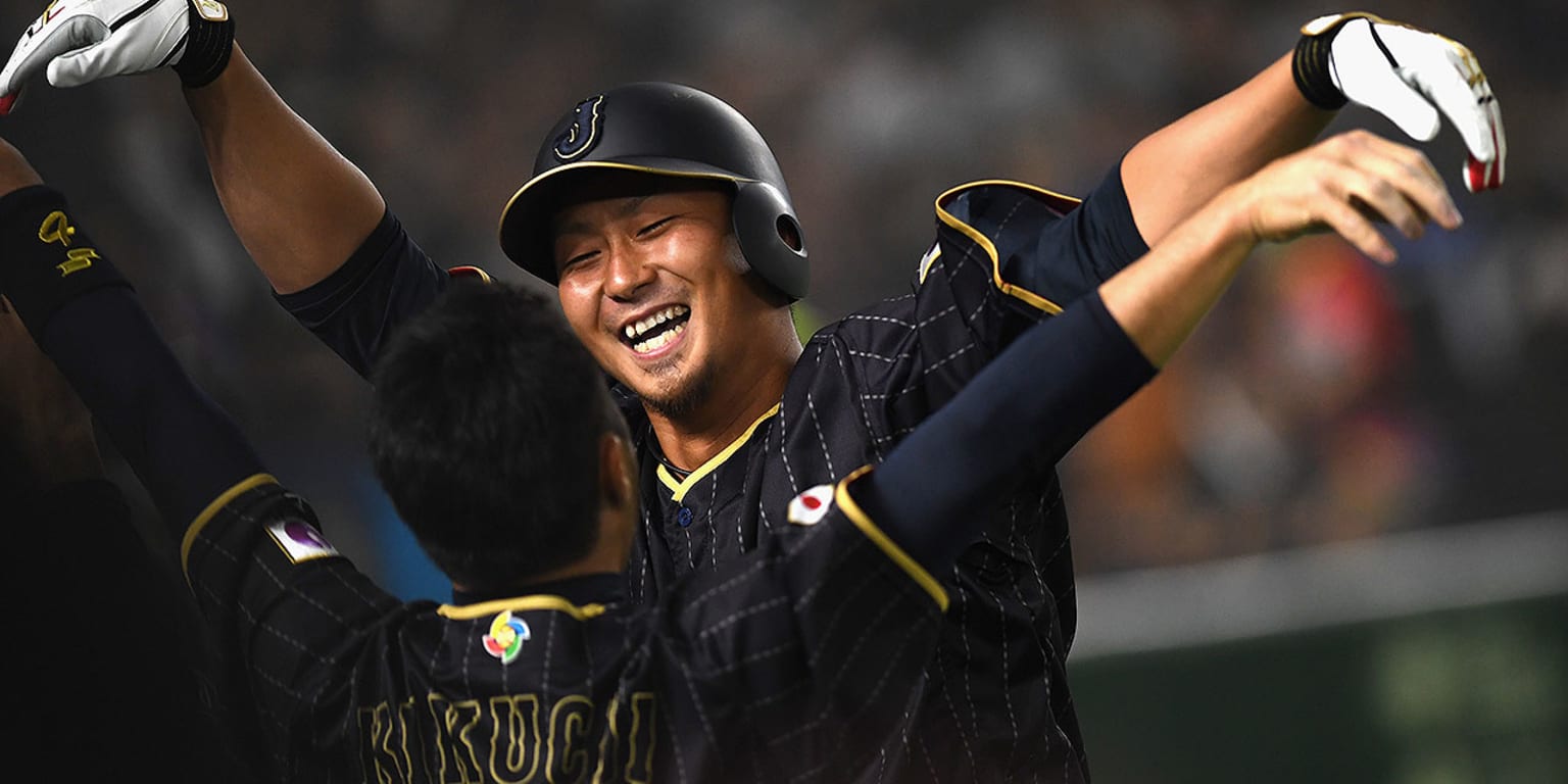 Baseball in Japan Sho Nakata of the Nippon Ham Fighters is