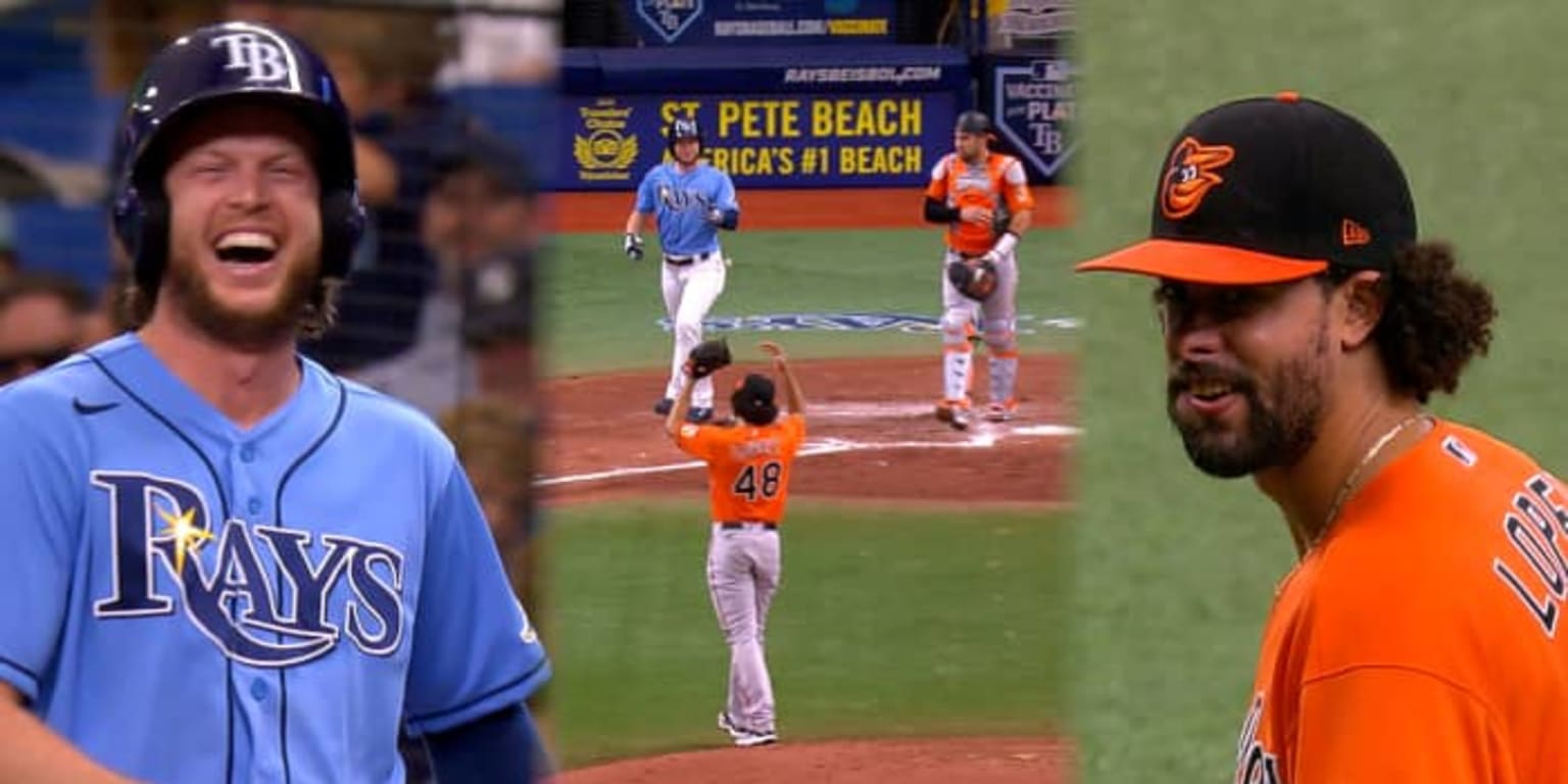 Rays' Brett Phillips has tons of fun in mopup pitching appearance