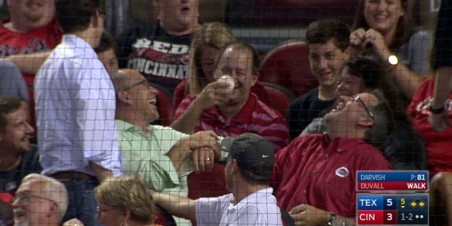 This Reds Fan Didn't Even Have To Get Out Of His Seat To Make The Catch ...