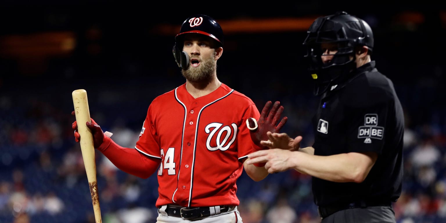 Bryce Harper was lucky to avoid an ejection after shouting at umpire