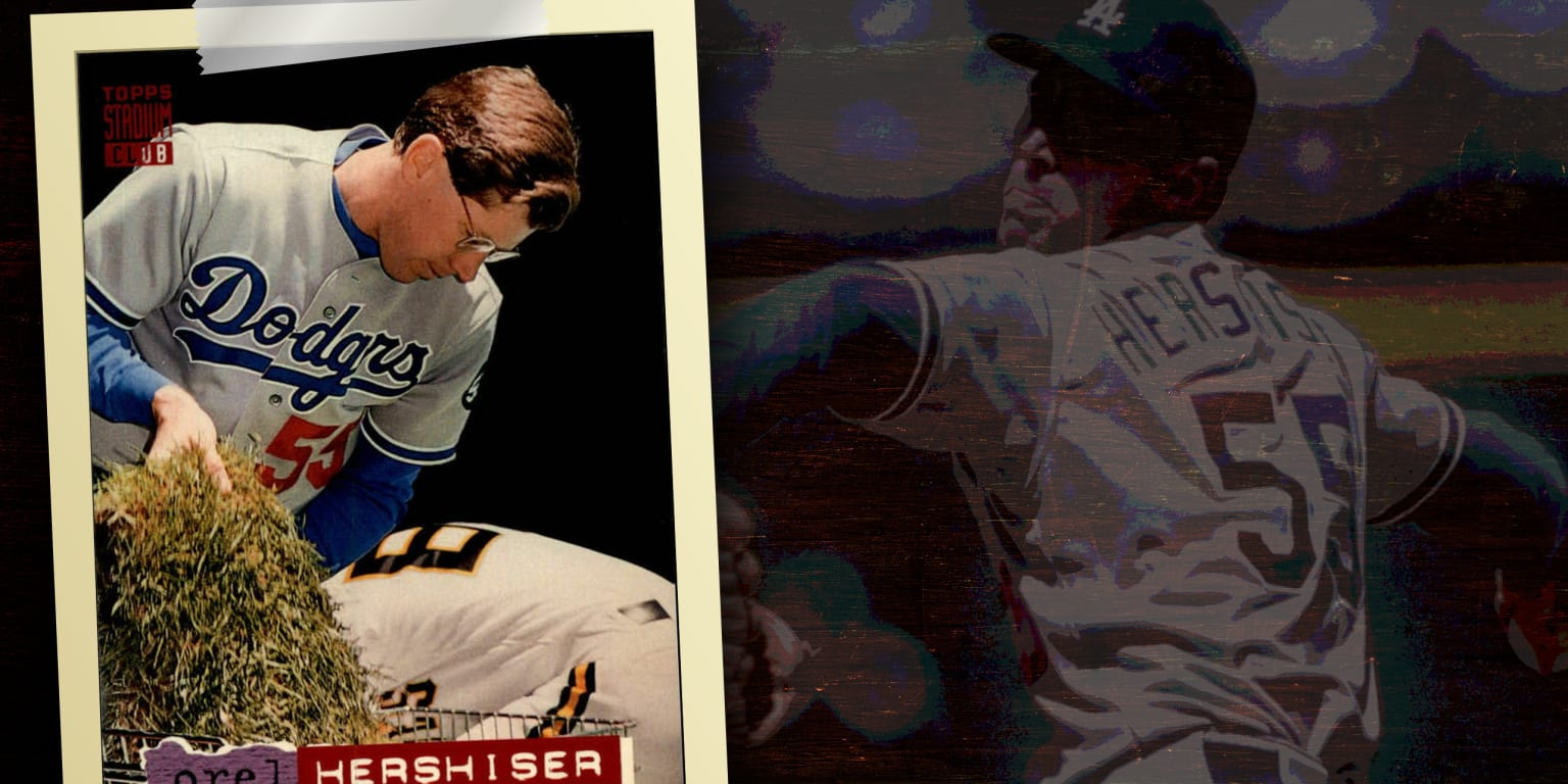 Orel Hershiser's weird Topps baseball card