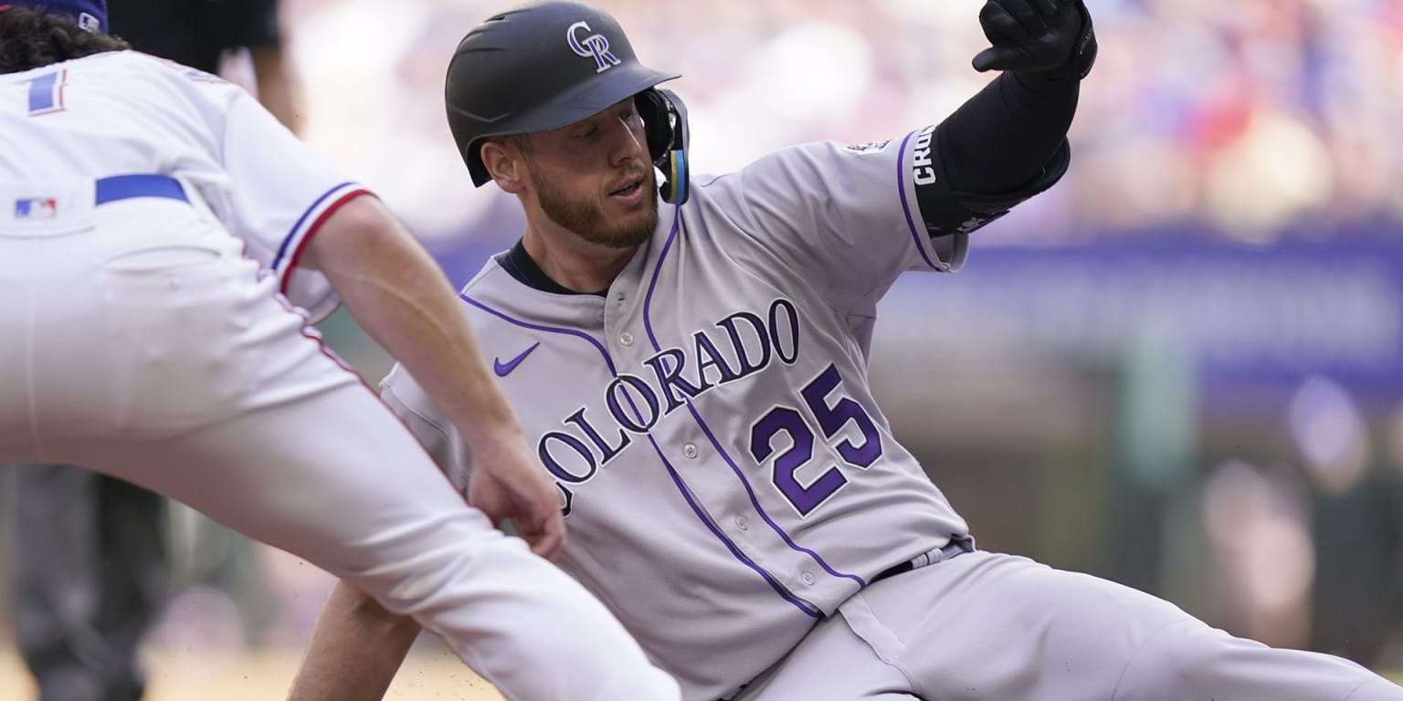 Colorado Rockies first baseman C.J. Cron (25) in the first inning