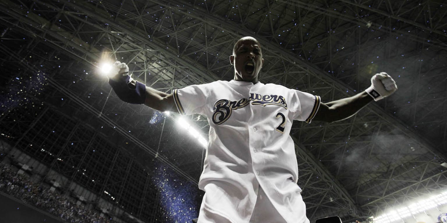 Nyjer Morgan throws out first pitch of NLDS