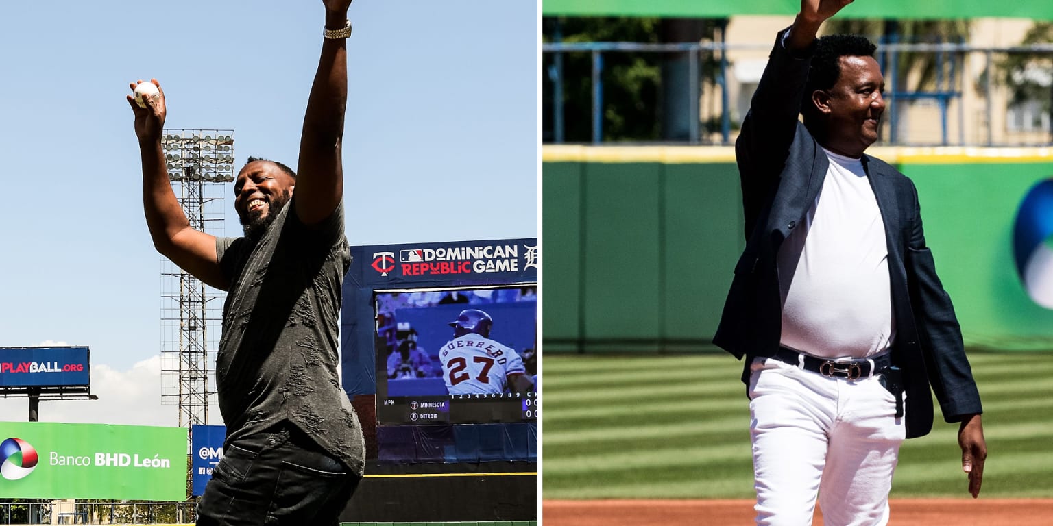 Pedro Martinez, Vladimir Guerrero first pitch Dominican Republic