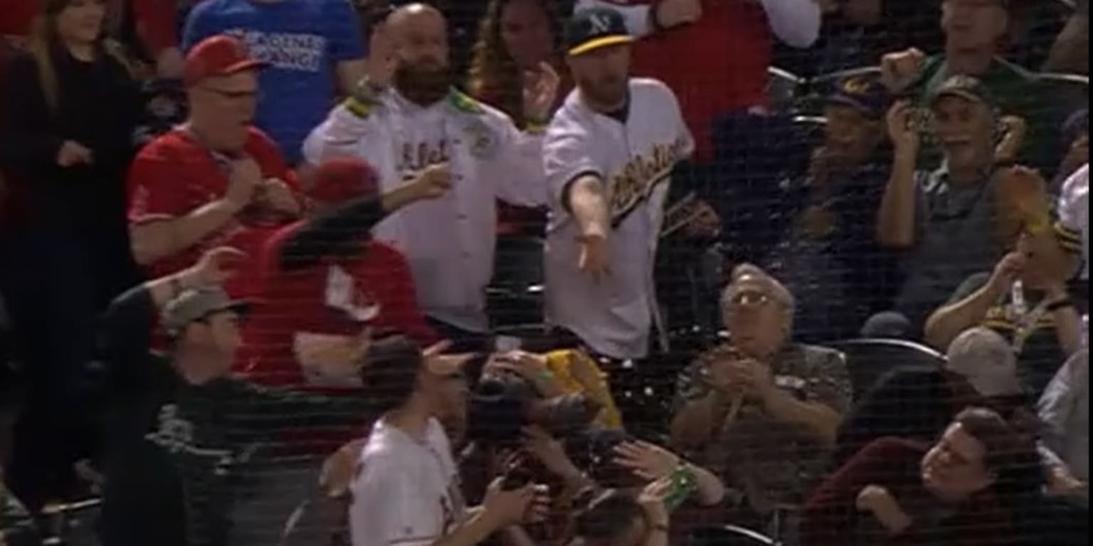 A foul ball in Oakland splashed directly into someone's drink, but a ...