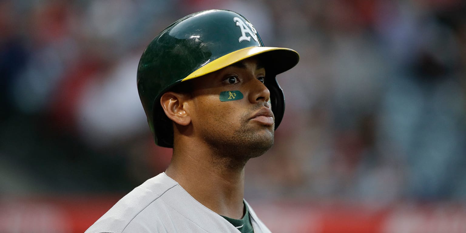 EyeBlack.com - Khris Davis wearing our authentic MLB eye black