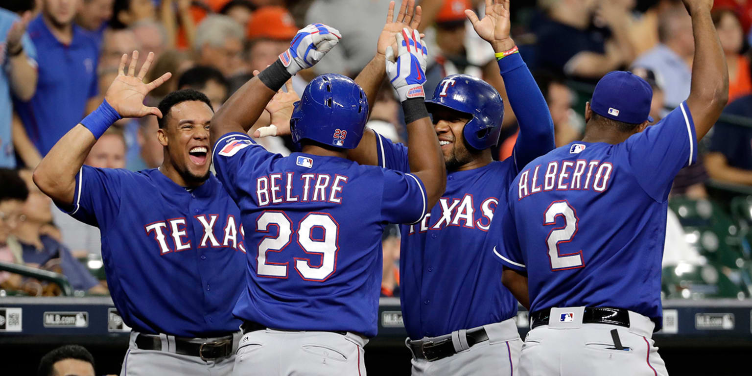 Texas Rangers Al Riley Rangers rally in 9th after Astros' wild pitch