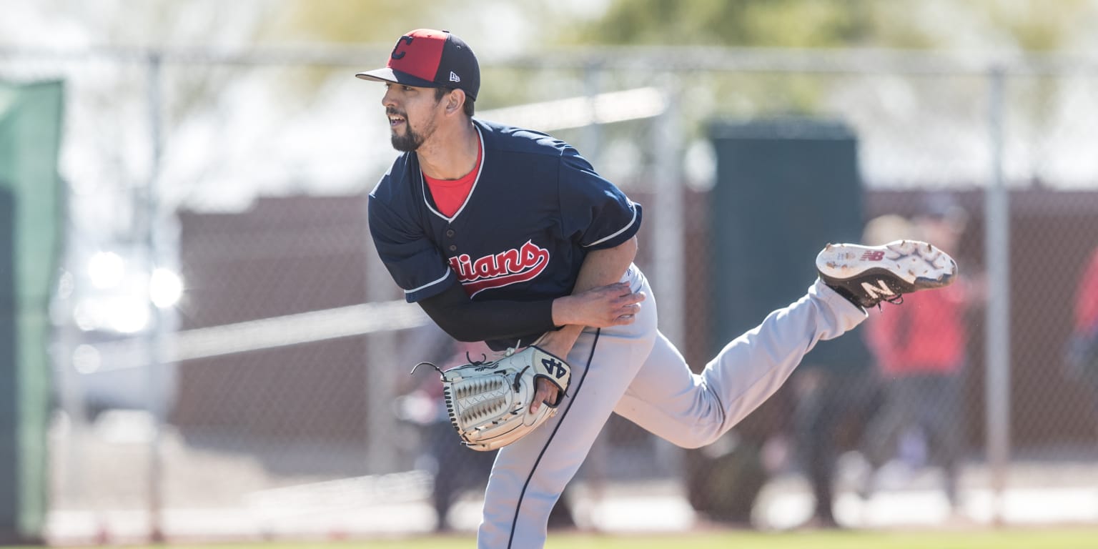 Cleveland Guardians pitching coach Carl Willis stands in the