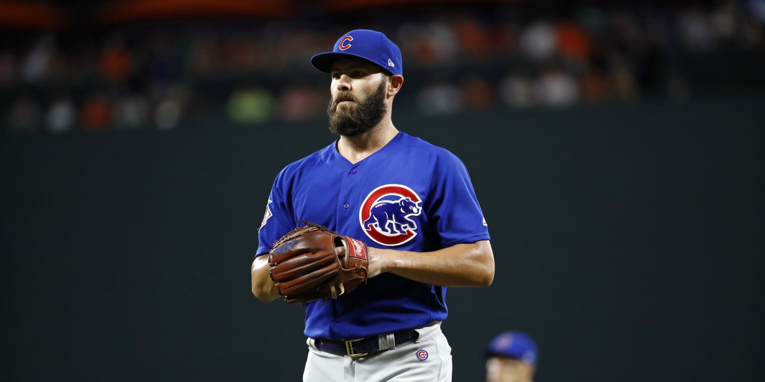 Cubs' pitcher Jake Arrieta shaved off his beard