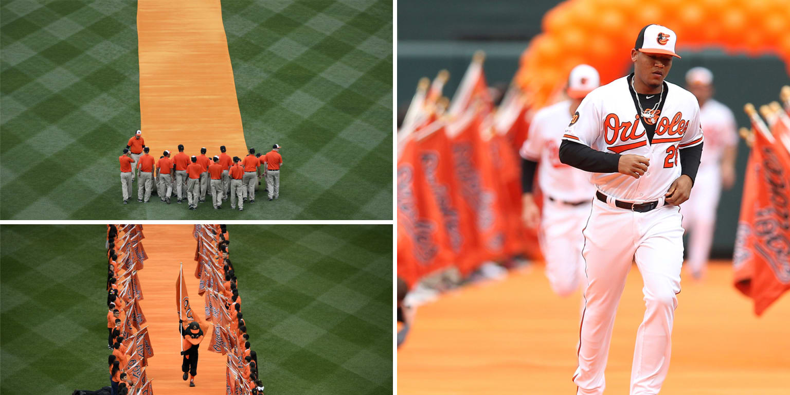 Orioles' Opening Day orange carpet history