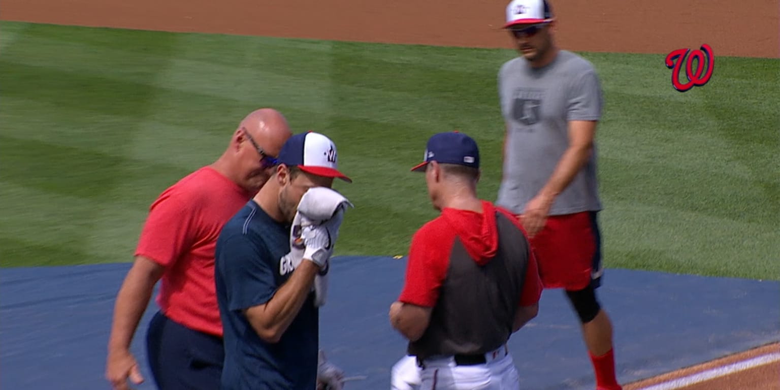 Max Scherzer pitches seven scoreless innings with a broken nose and a black  eye in Nationals' 2-0 win - The Washington Post