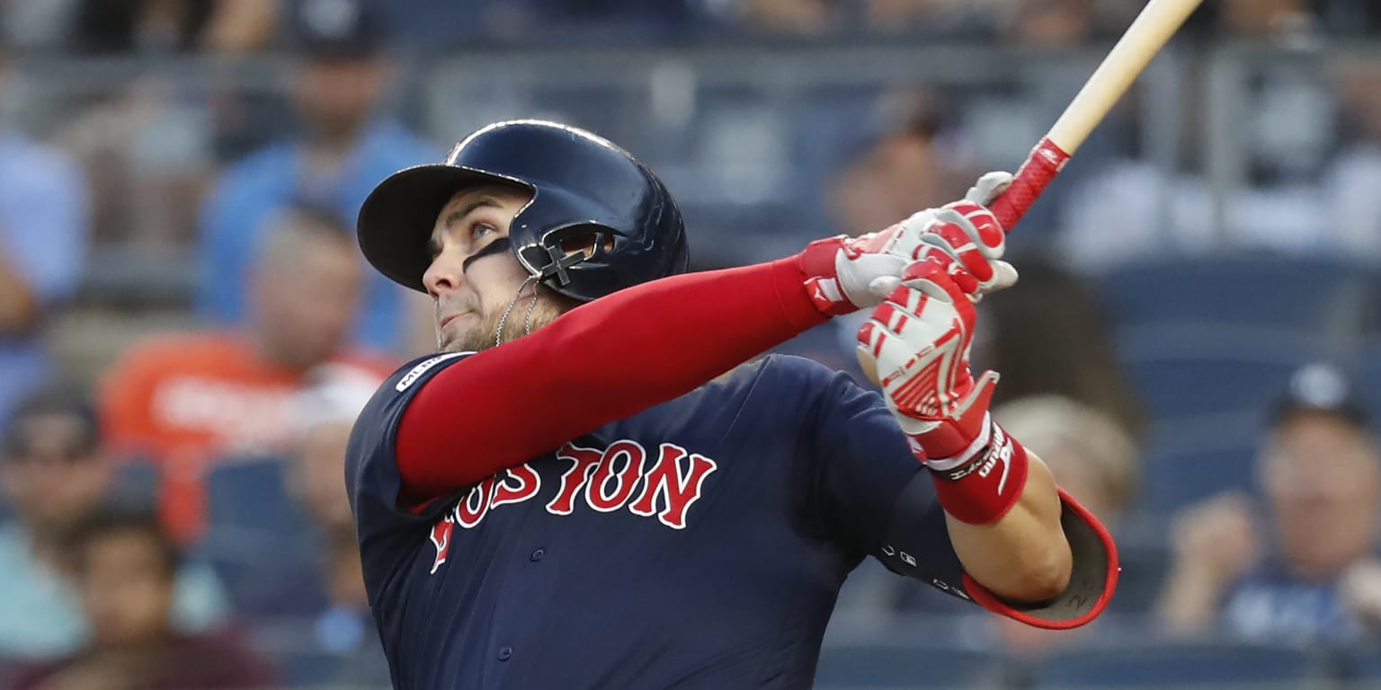 Michael Chavis of the Boston Red Sox looks on during the second