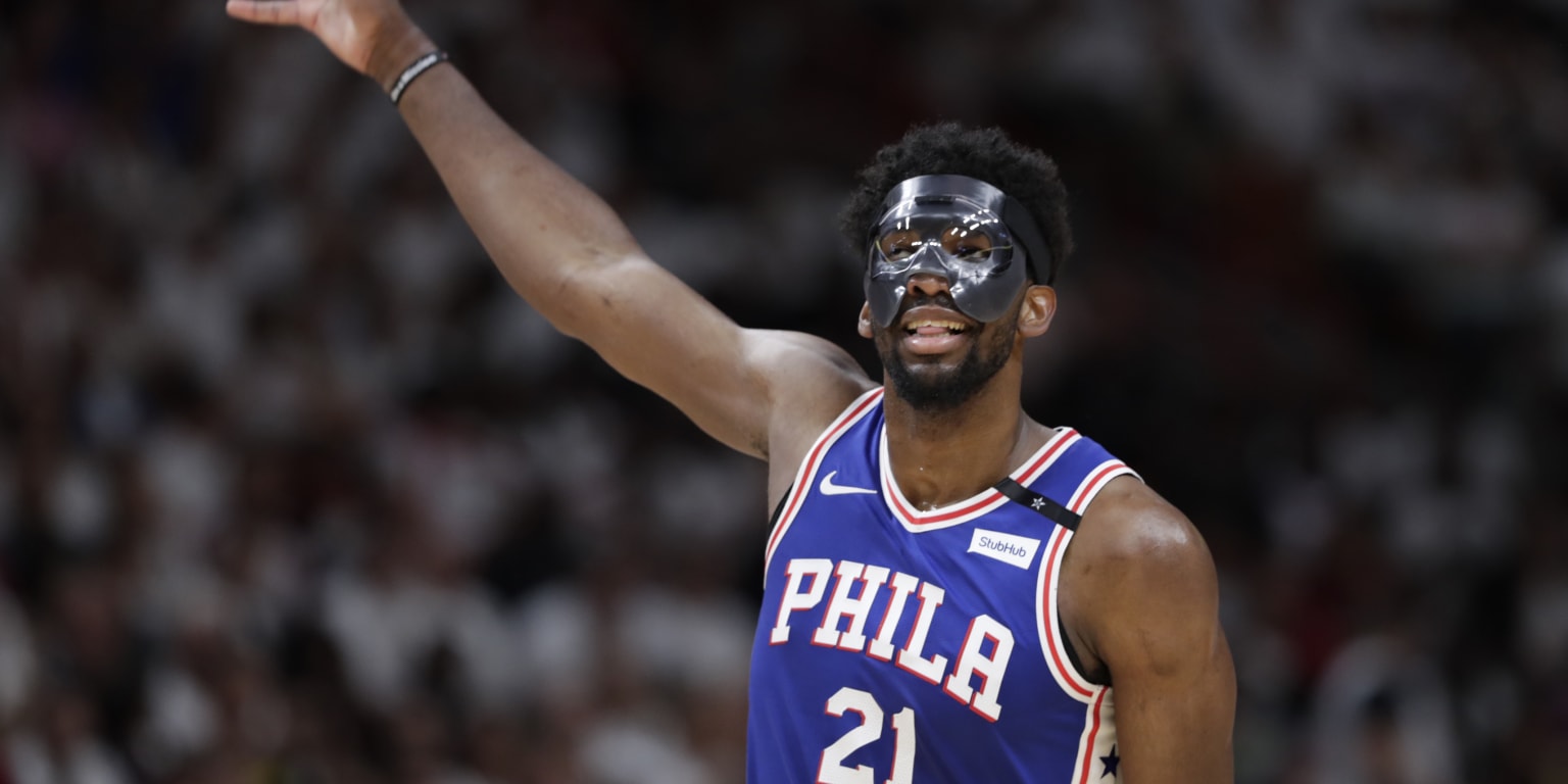 Joel Embiid won a playoff game in a face mask, almost 40 years