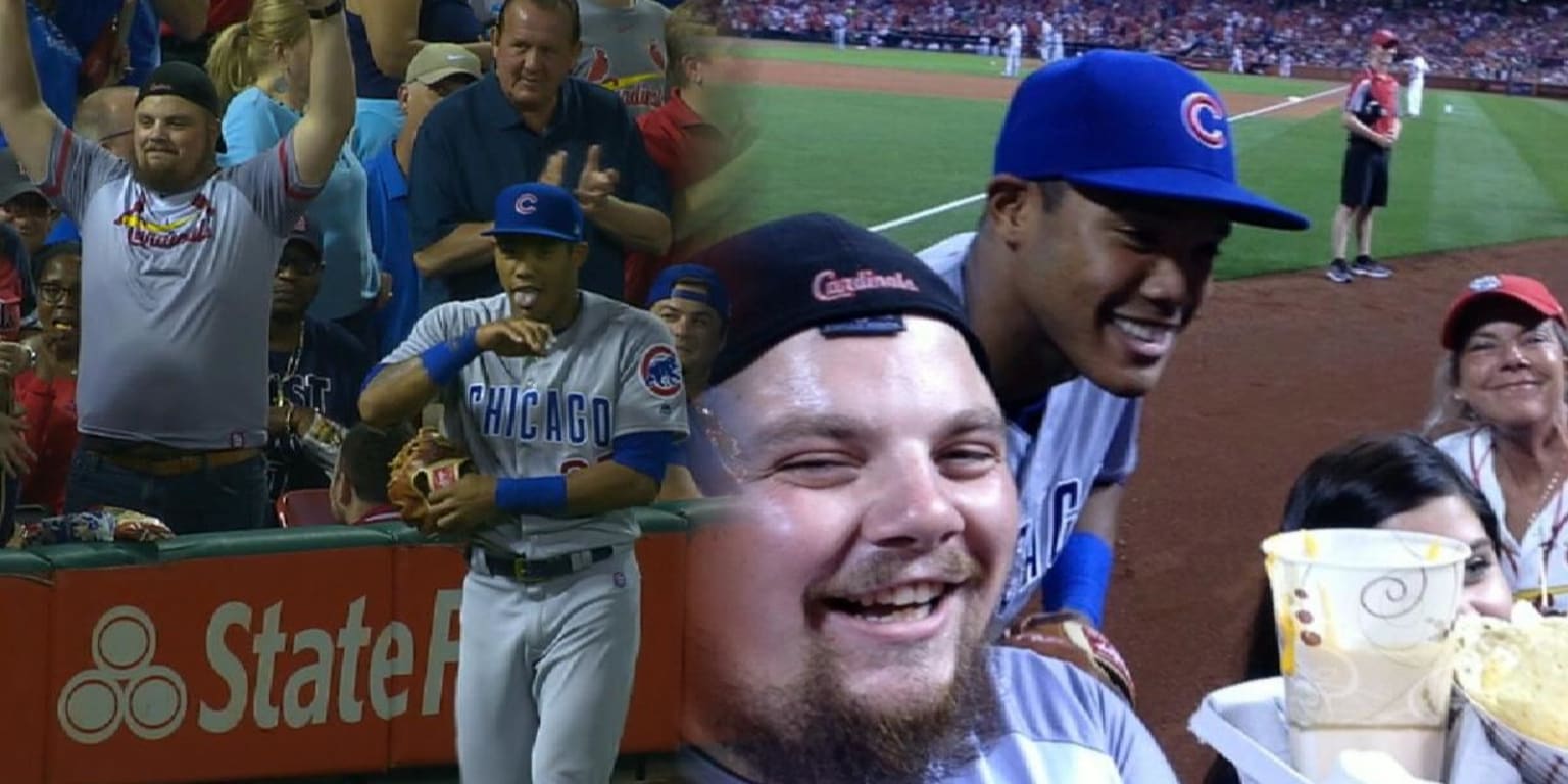 Addison Russell gives Cardinals fan nachos (video) - Sports Illustrated