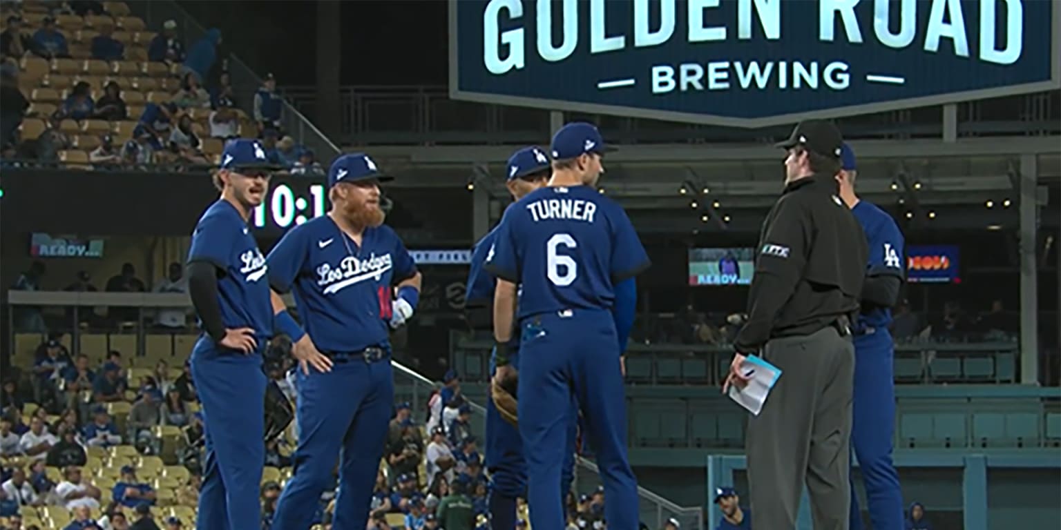 Umpires bar Dodgers' Roberts from pitching position player