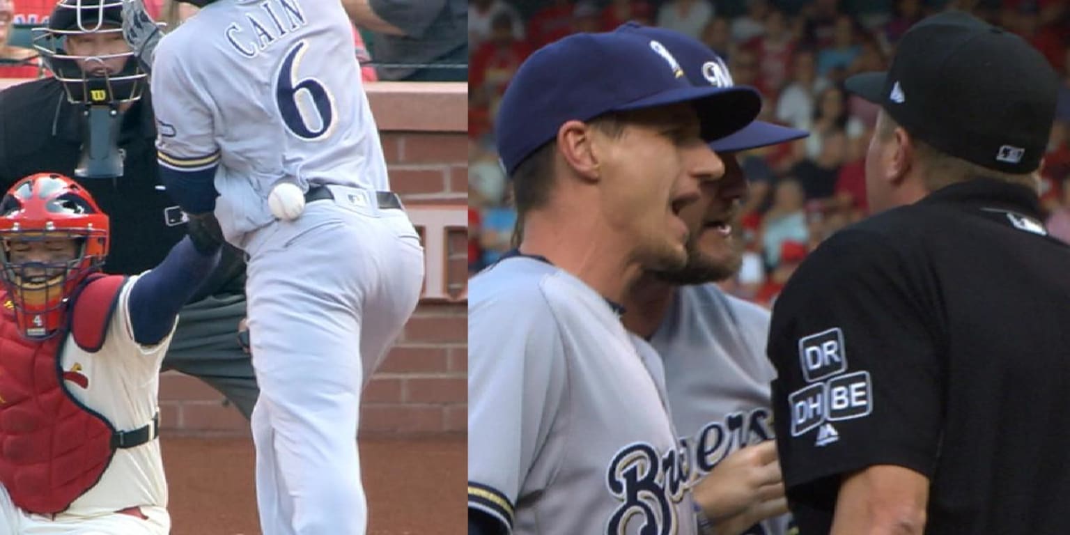 Milwaukee manager Craig Counsell reacts after ejection vs. Angels 