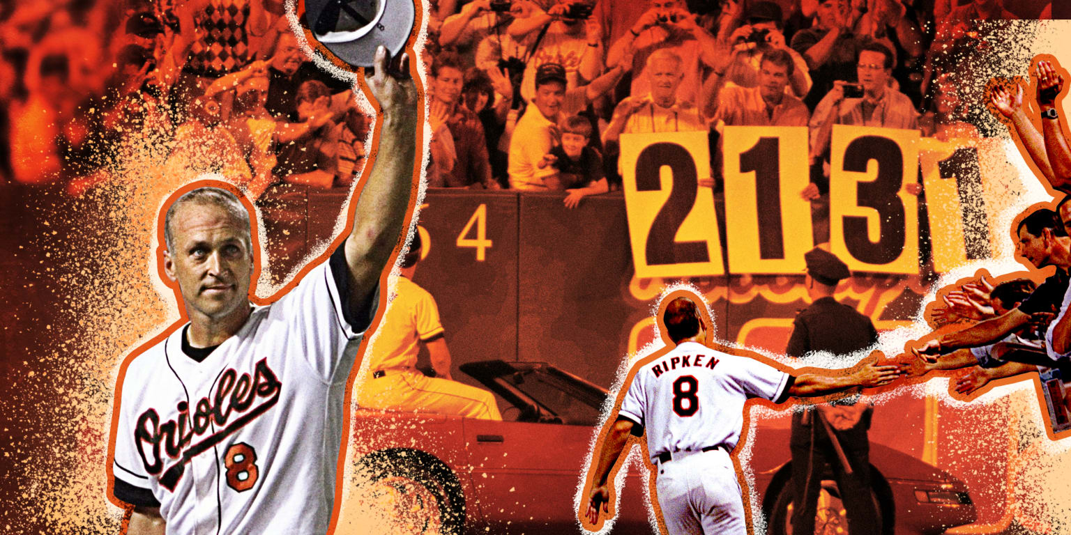 Cal Ripken, Jr. Breaks Lou Gehrig's Consecutive Games Record, 2131!  Baltimore Orioles 