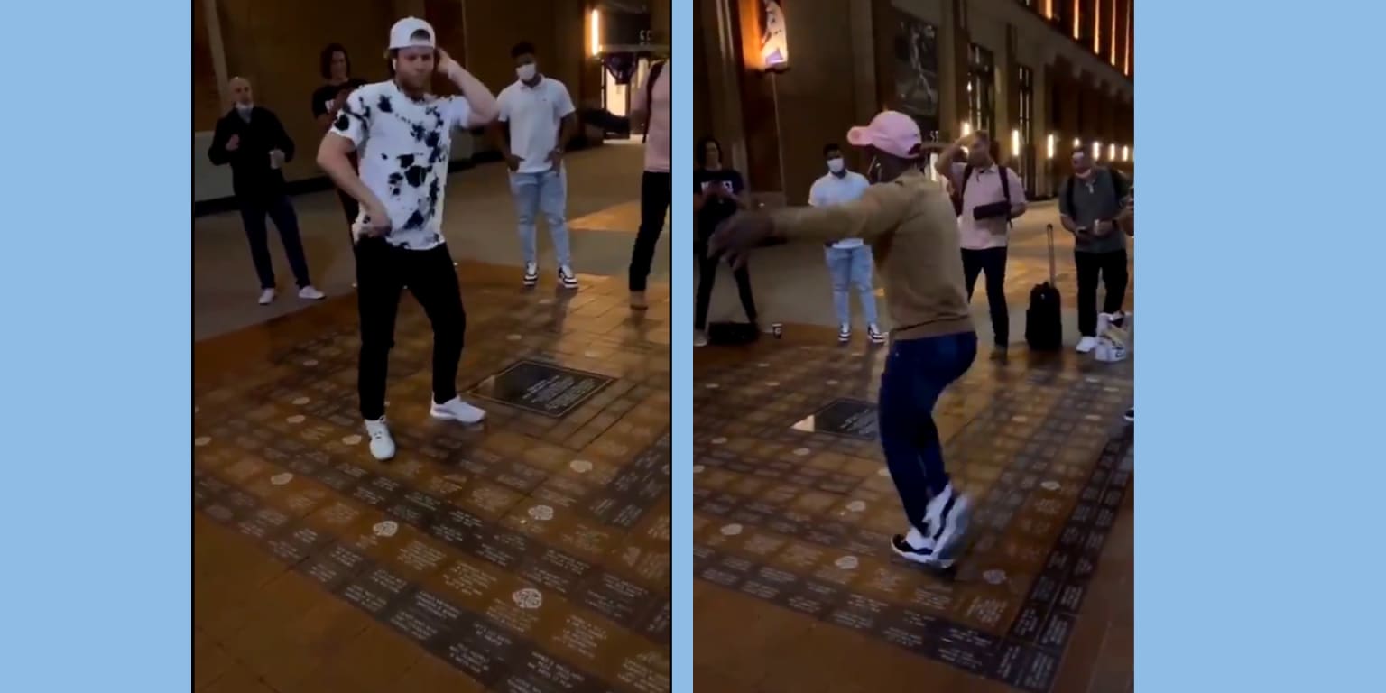 Brett Phillips and Randy Arozarena engage in 🕺 dance battle after