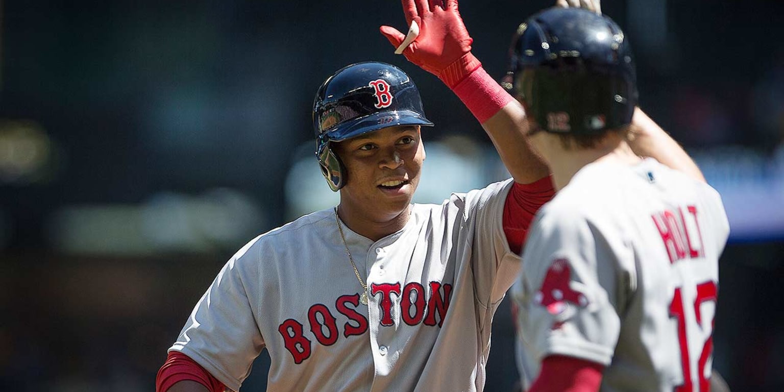 Red Sox infielder Rafael Devers launches his first homer of spring training