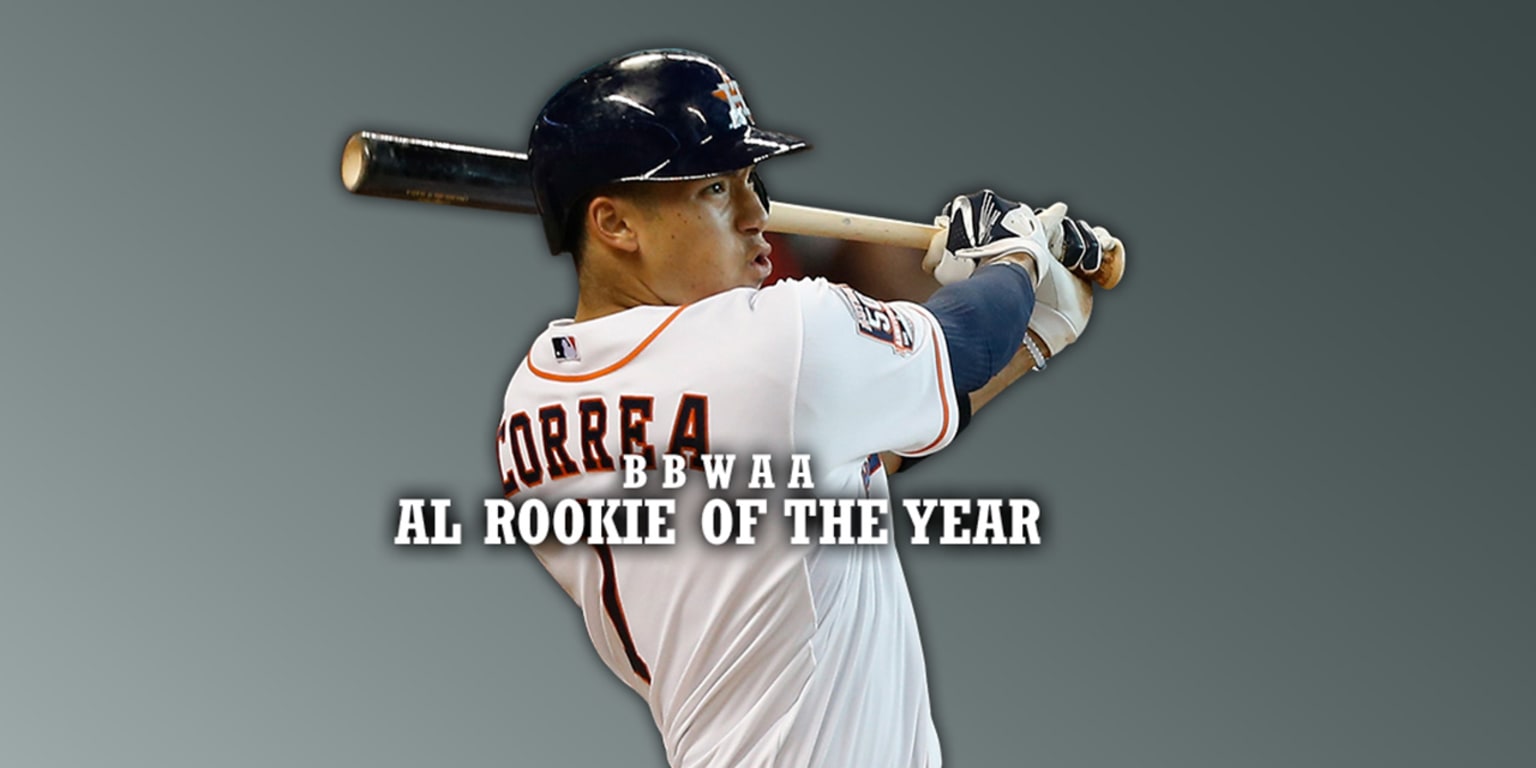 Game-Used Postseason Jersey: 2015 AL Rookie of the Year, Carlos Correa