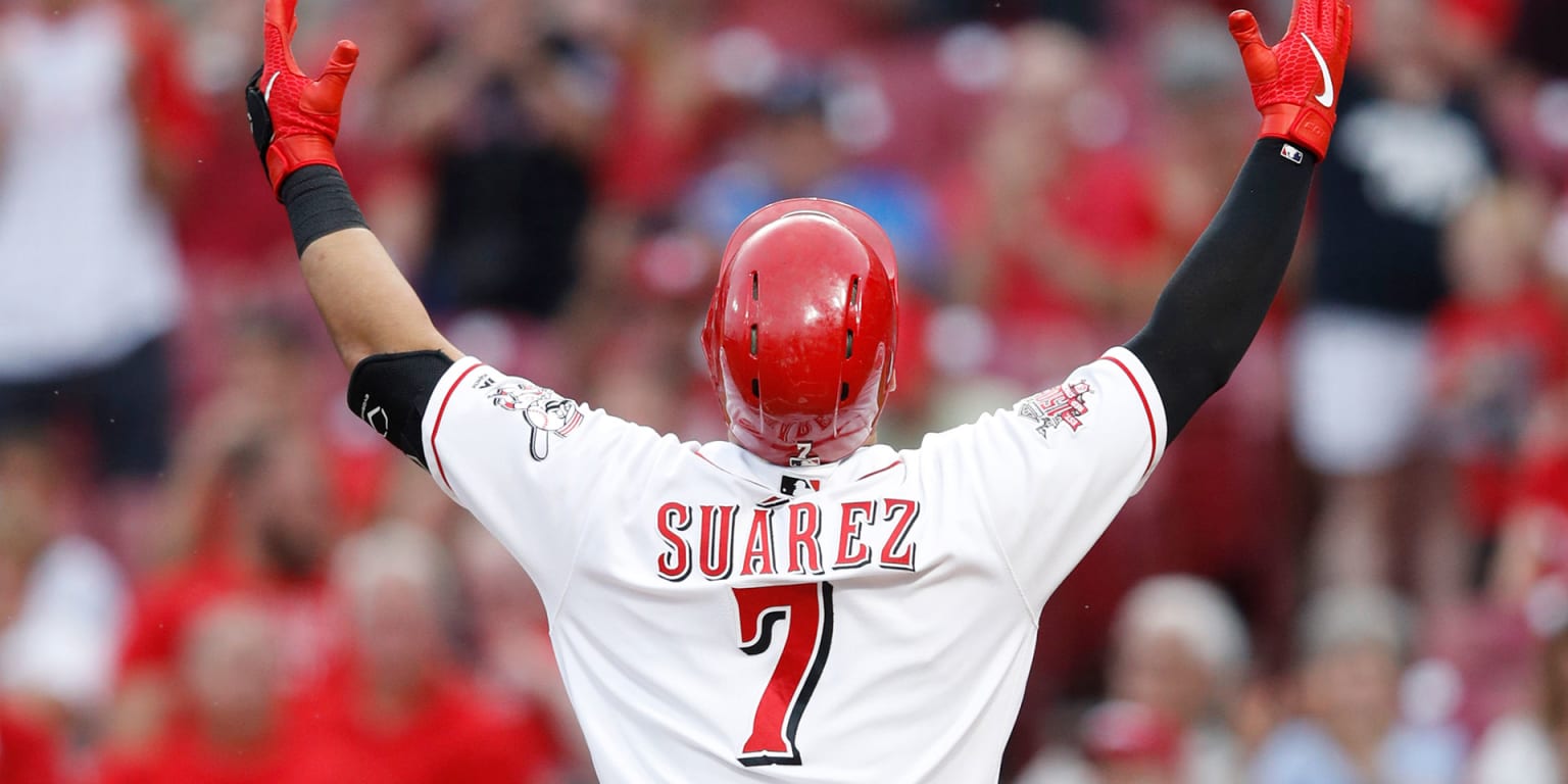 Cincinnati Reds on X: Eugenio Suárez slugged 49 HR in 2019! That is 💥  a new career high 💥 the most ever by an NL 3B 💥 the most ever by a