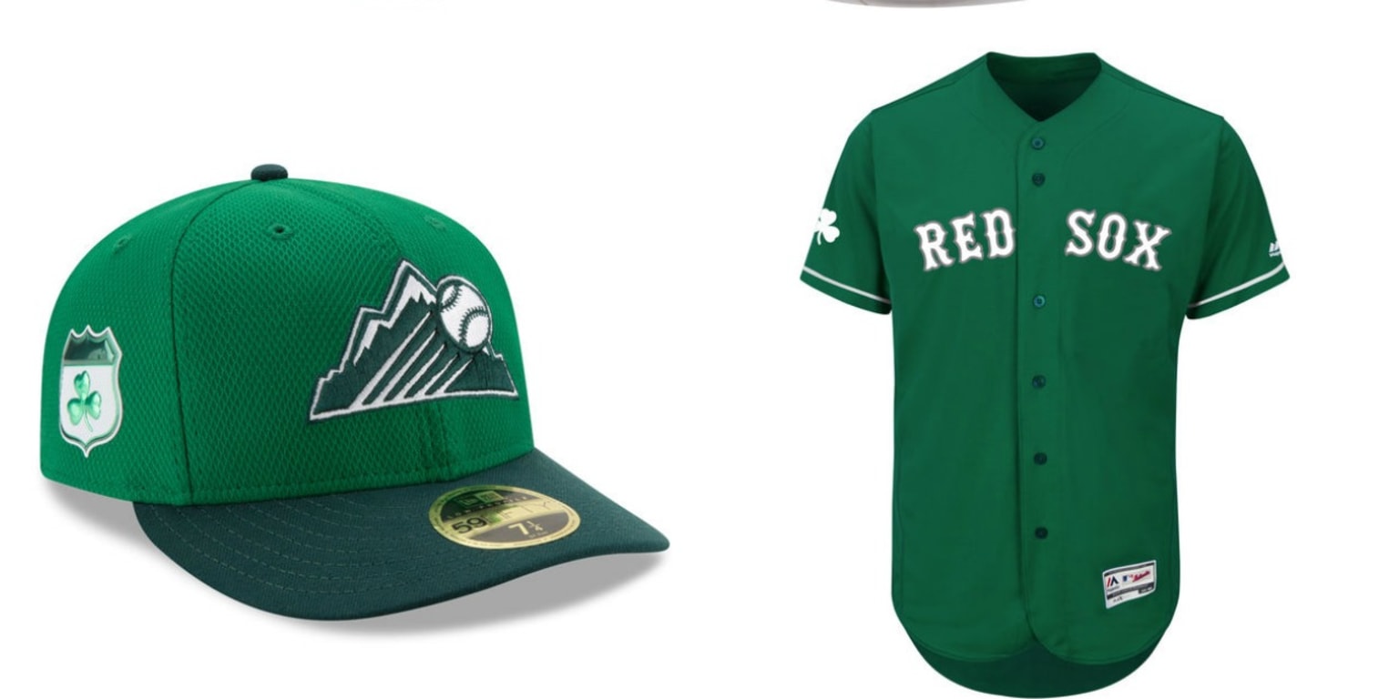 boston red sox green uniforms