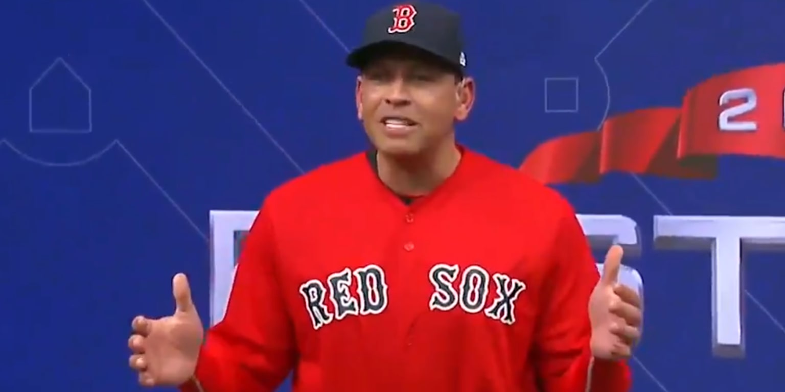 Alex Rodriguez dons Red Sox uniform