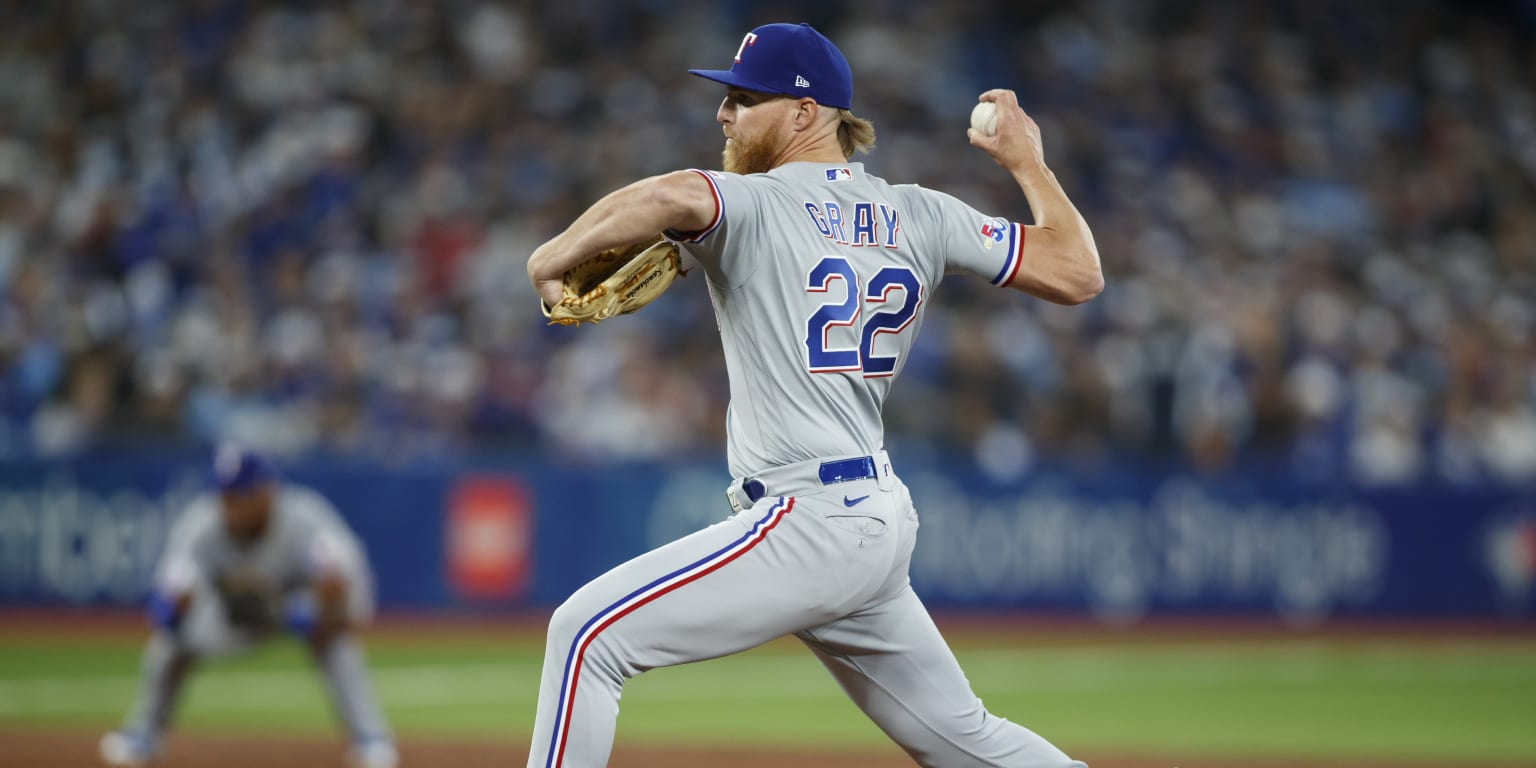 Rangers starting pitcher Gray exits in 5th inning after comebacker off left  shin