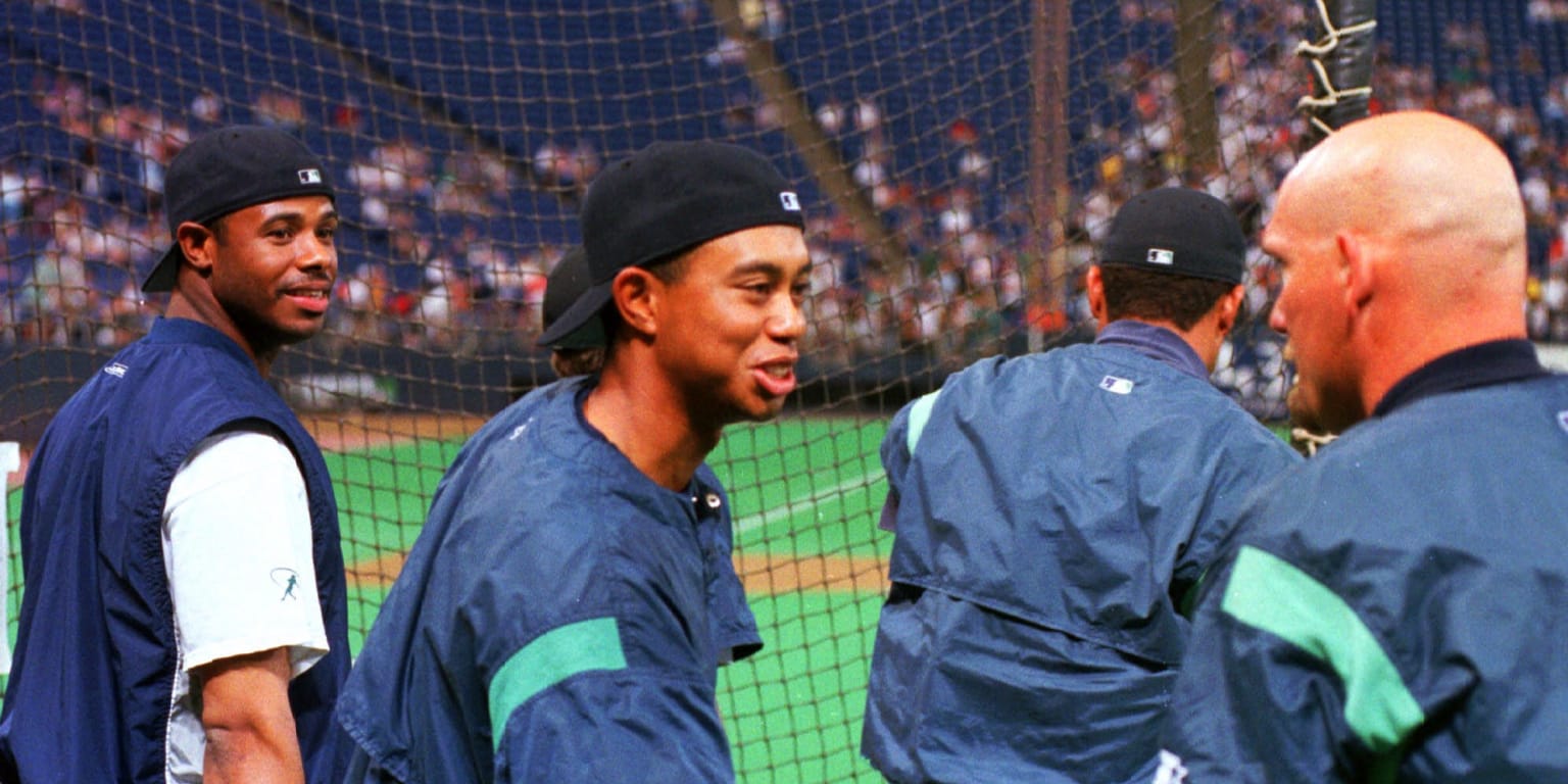 Tiger Woods once took BP with Ken Griffey Jr. and the Mariners before 'Turn  Ahead the Clock Night