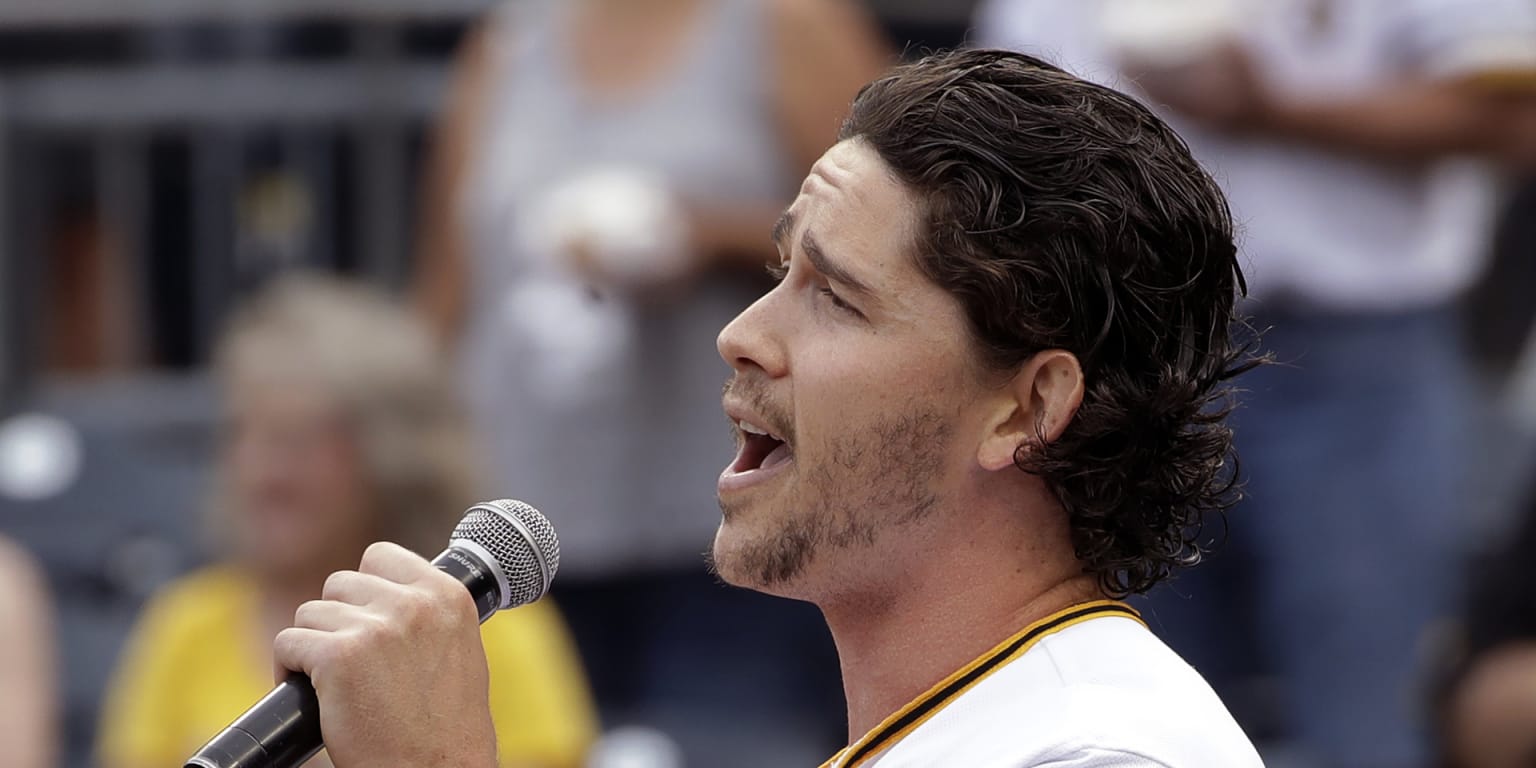 Performing Tuesday's national anthem at PNC Park was none other than  Pirates pitcher Steven Brault