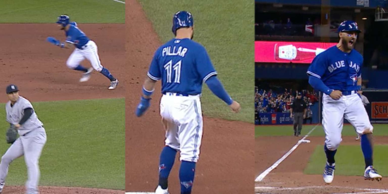 Kevin Pillar steals second, third, home, Toronto tops Yankees