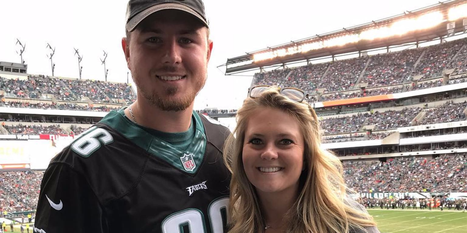 Los Angeles Angels center fielder and diehard Eagles fan Mike