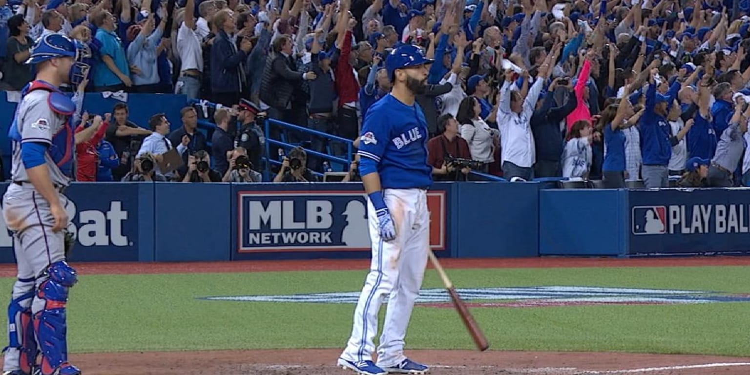 Jose Bautista's epic bat flip will be immortalized on a Topps baseball card