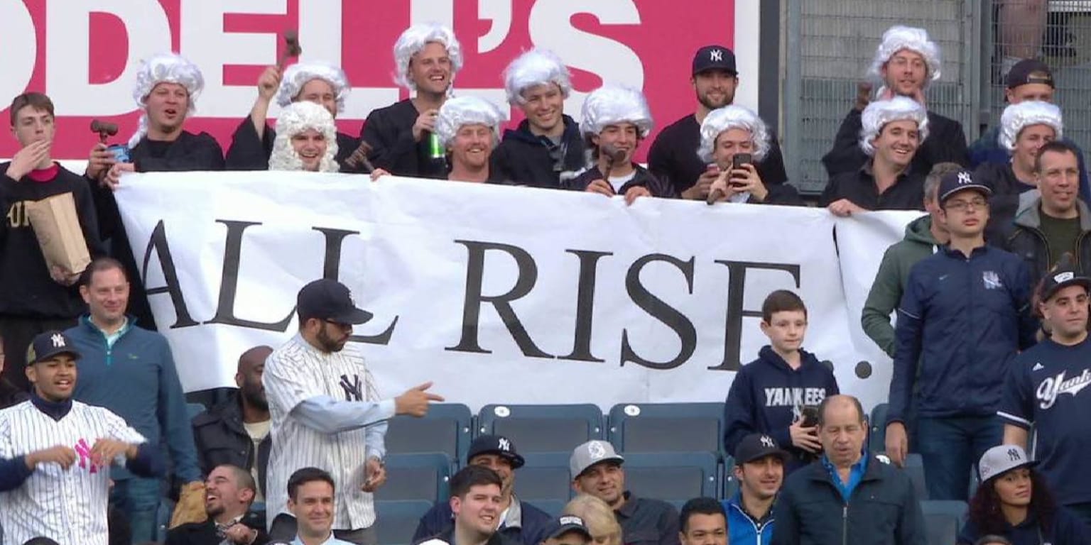 The verdict is in: Aaron Judge's fan club members wore judge costumes to  Yankee Stadium