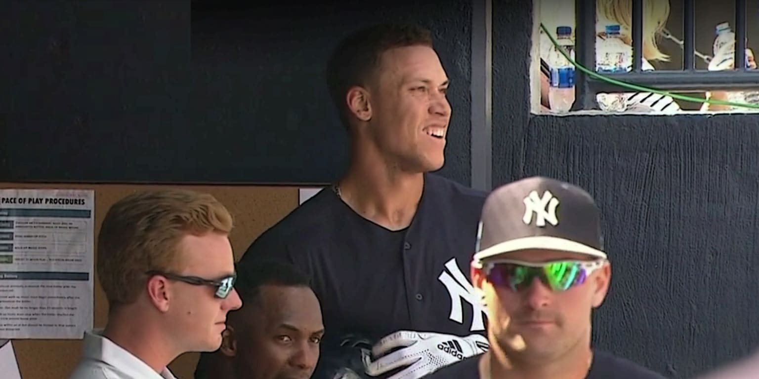 Aaron Judge works on approach, hits home run