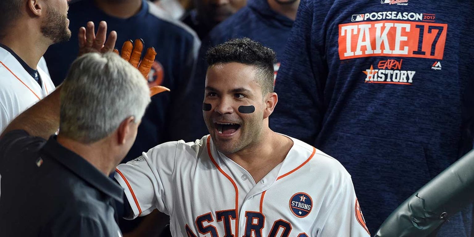 Houston, TX, USA. 9th Apr, 2017. Houston Astros first baseman Marwin  Gonzalez (9) signs a kids shirt prior to the start of the MLB game between  the Kansas City Royals and the