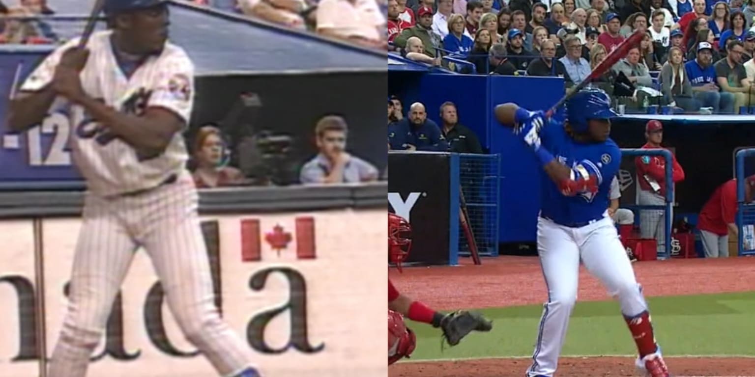 Enjoy this side-by-side view of Vlad Guerrero Sr. and Vlad Jr