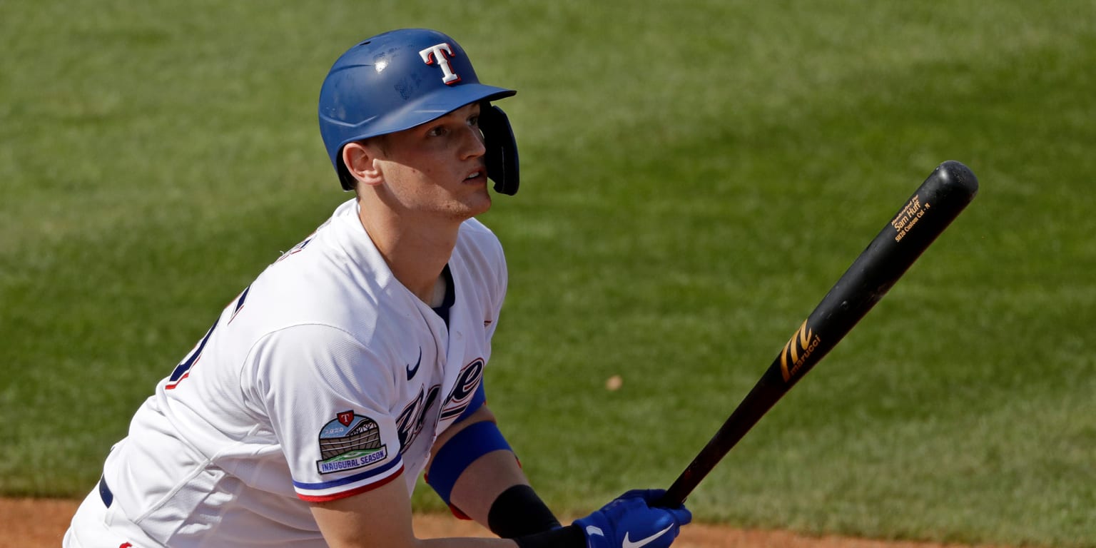 Rangers rookie Sam Huff is determined to be more than just a big bat