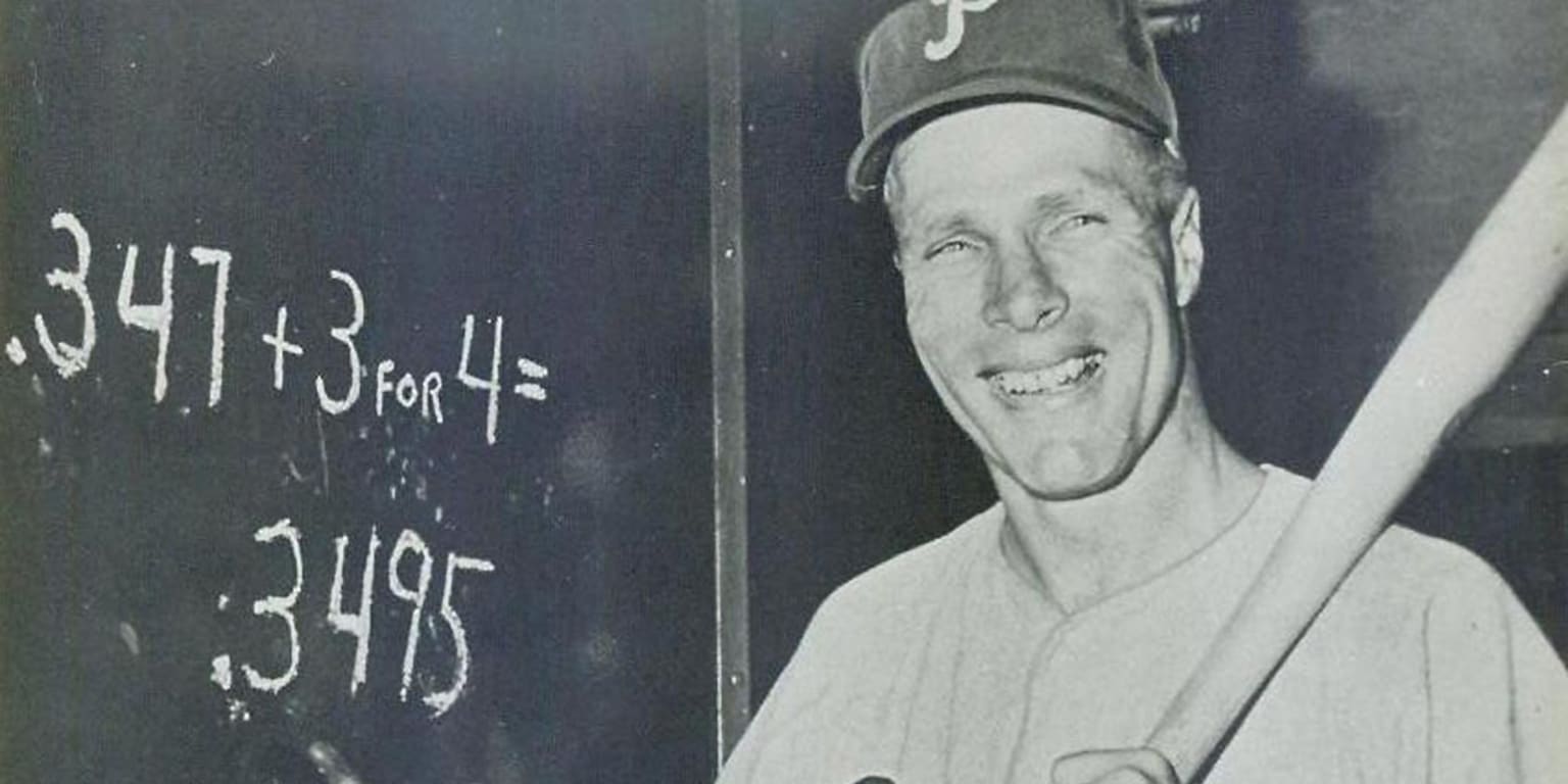 Richie Ashburn, outfielder of the Philadelphia Phillies is shown