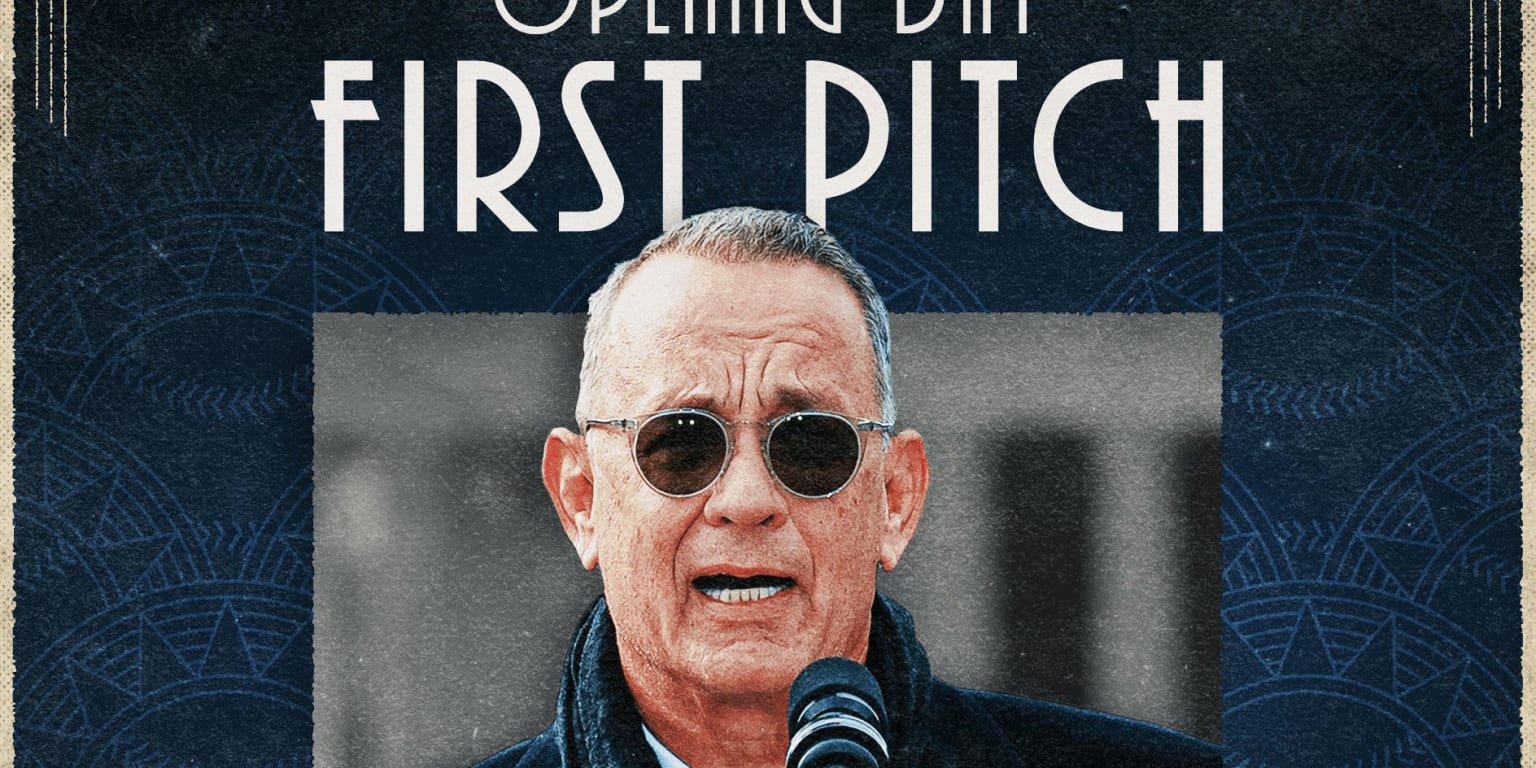 Tom Hanks first pitch at Guardians home opener