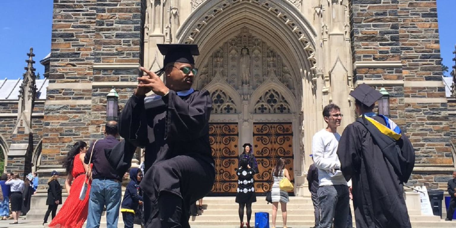 Blue Jays Pitcher Marcus Stroman Walks At Duke Graduation