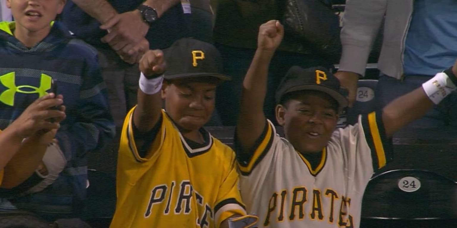 Andrew McCutchen and his adorable one-year old introduced by the