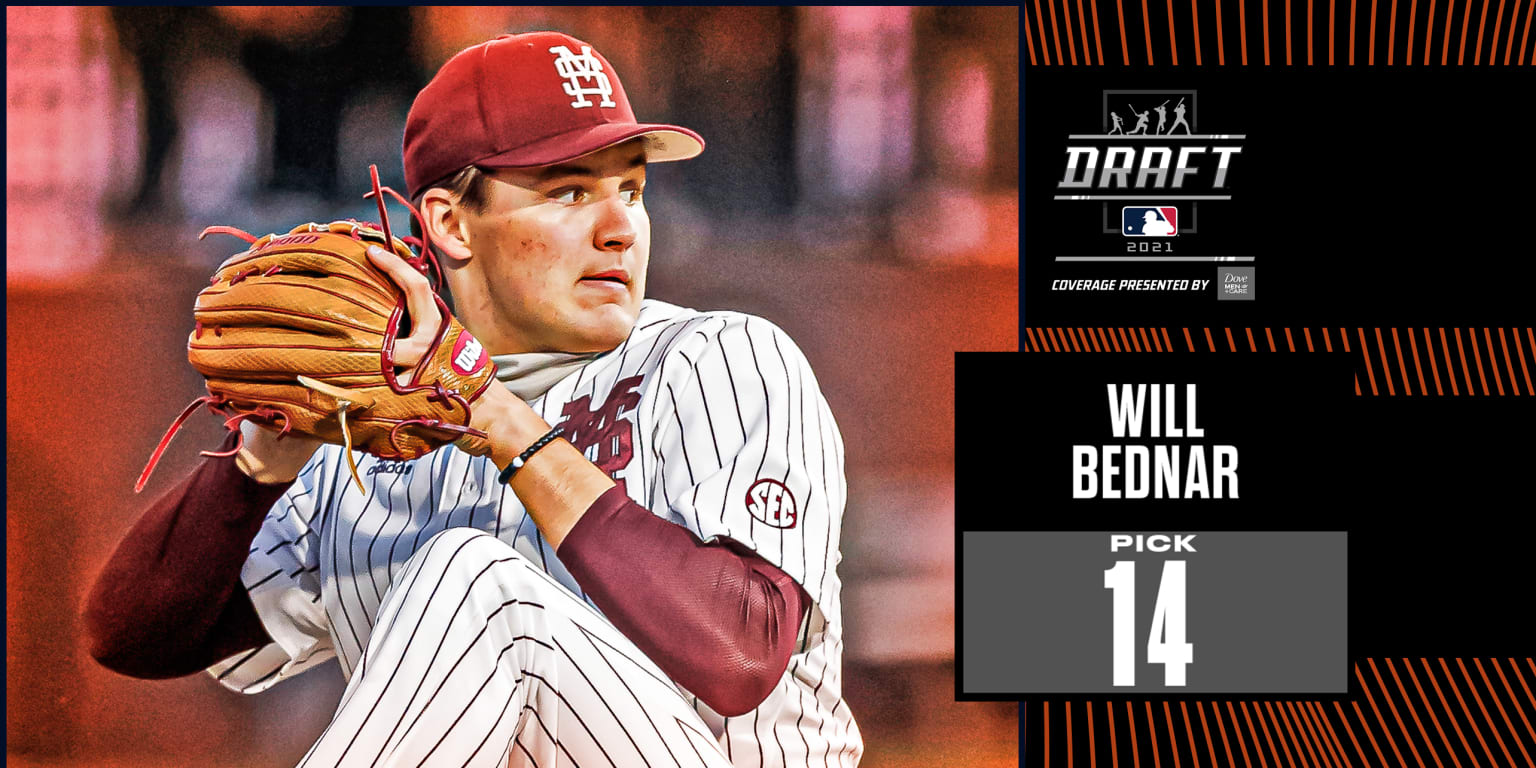 The San Francisco Giants select Will Bednar 14th overall in the